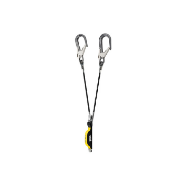 PETZL - ABSORBICA Y MGO - ELEMENTO AMARRE DOBLE DE 80 CM CON ABSORBEDOR DE ENERGIA Y CONECTORES MGO