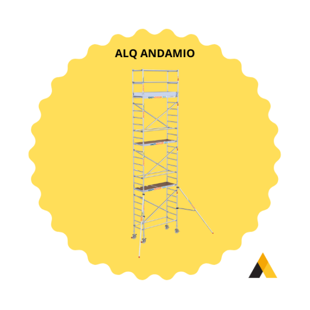 -.ALQUILER ANDAMIO DE ALUMINIO 9 MTRS ALTURA DE TRABAJO MÁXIMO.