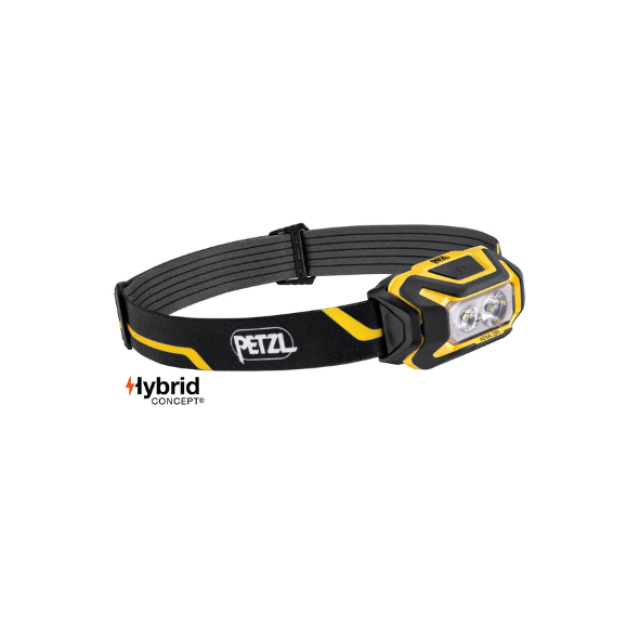 PETZL - ARIA 2 R - LINTERNA FRONTAL COMPACTA RECARGABLE / 600 LUMENES. USO CON BATERIA Y PILAS.
